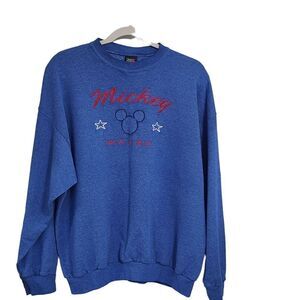 Vintage Mickey Unlimited sweat shirt blue Y2K Streetwear XL